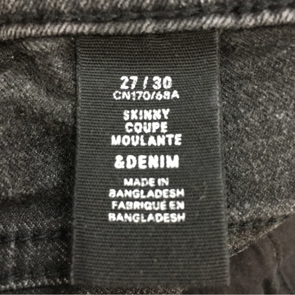 H&M High Waist Black Cotton Blend Skinny Jeans - Picture 8 of 14